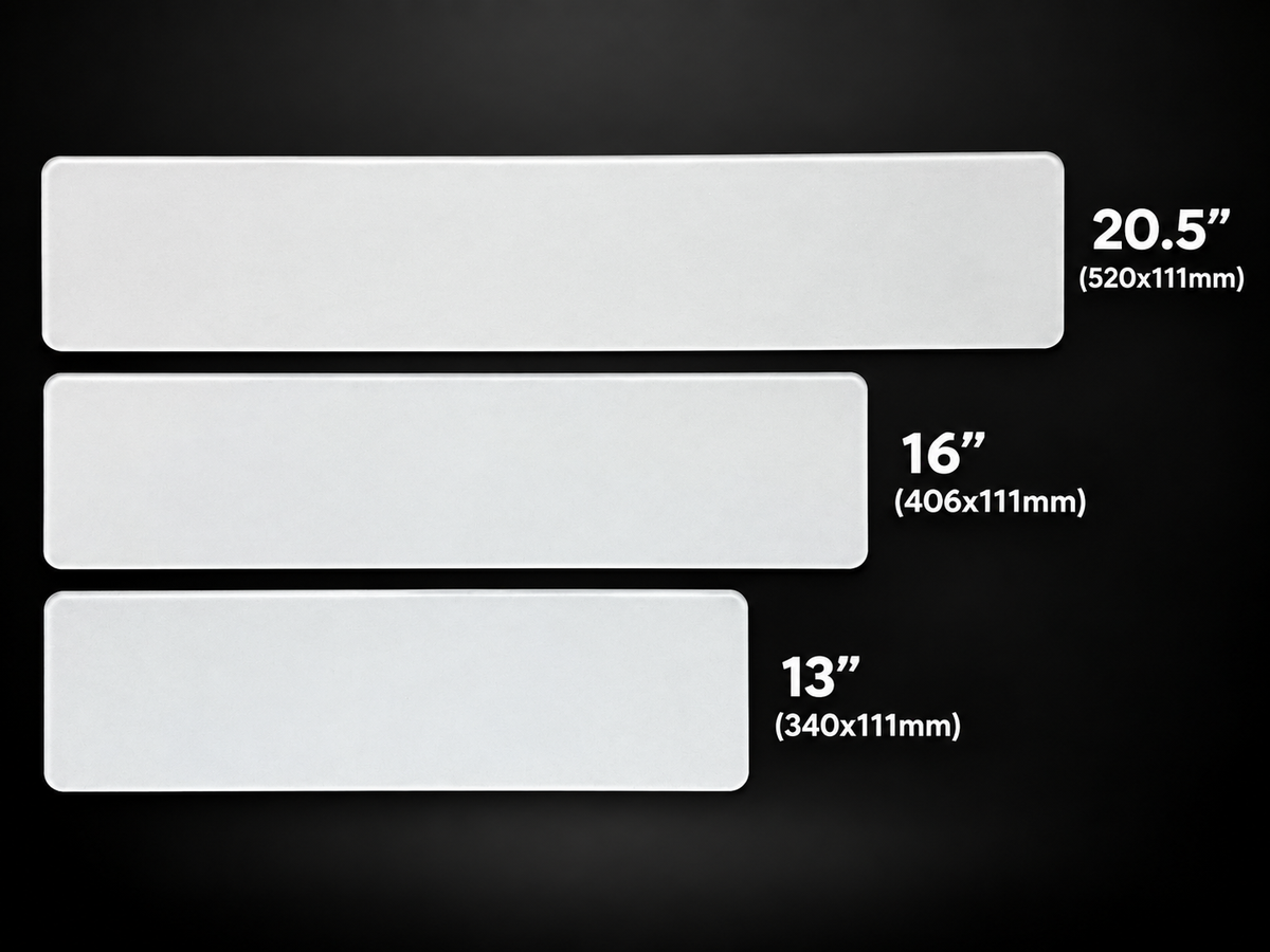 What size number plate do I need?